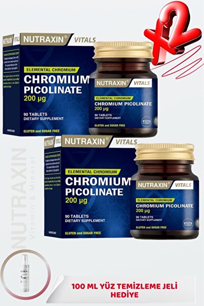 Nutraxin Chromium Picolinate 200 Μg (Chromium Picolinate) 90 Tablets (2 Pcs) ...