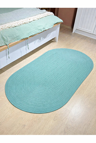 MaVaux Galileo Oval Jüt Yuvarlak Hasır Görünümlü Klasik Halı Kilim