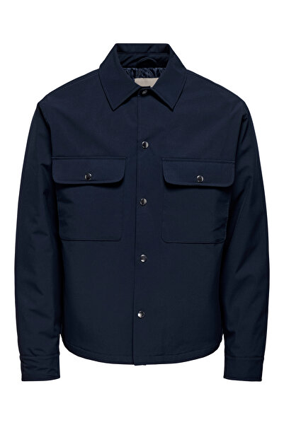 Only & Sons Onsdavid Life Padded Overshirt Otw Men's Blue Jacket - 22036739