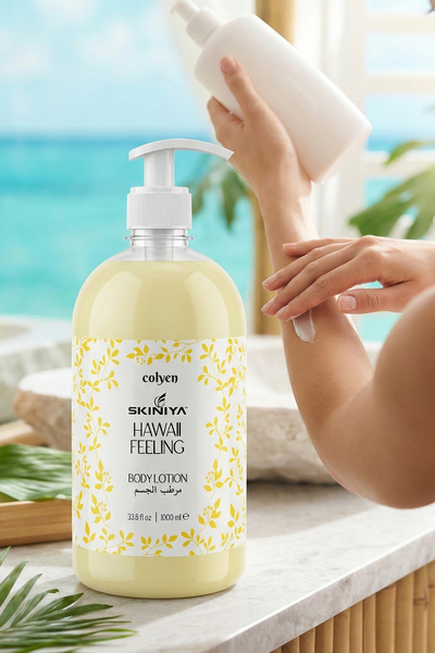 Colyen لوشن الجسم سكينيا هاواي فيلينج 1 لتر يوفر ترطيبًا منعشًا ويدعم الحماية...