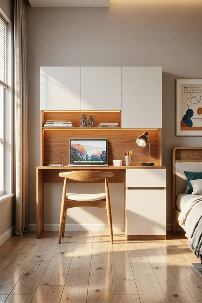 Avmpark Bondy Raflı Bilgisayar Masası Çekmeceli Kitaplıklı Led Işıklı Çalışma...