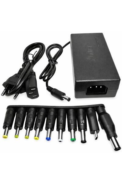 PROCART Universal laptop charger 120W - 10 interchangeable connectors, USB-C,...