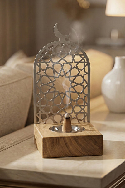 iwa concept Seljuk Star Motif Metal Wooden Incense Burner - Islamic Wall Art ...