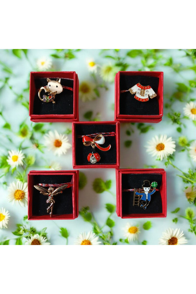 Vision Set 5 Martisor Tip Brosa Metalica 2x2.5cm Diverse Modele Colorate, In ...