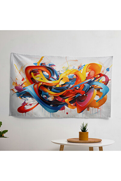 PaintedAnarchy Brave Graffiti Strokes Printed Wall Covering - 100% Cotton Bac...