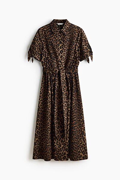 H&M Kısa Kollu Gömlek Elbise