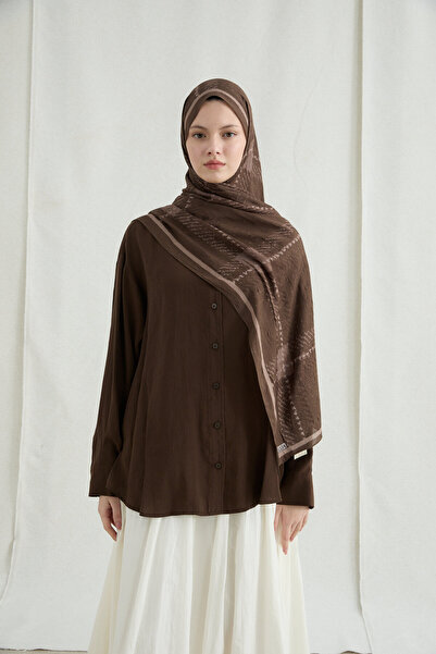 cs camellia scarf Șal în carouri - Kaki