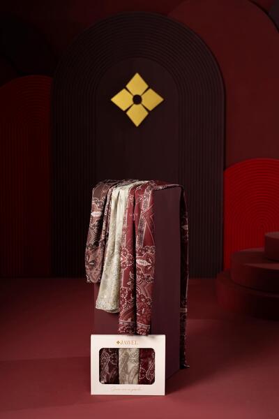 JAWEL Kadın Teos Şal Paketi( Kahve-Sütlü Kahve-Koyu Bordo)