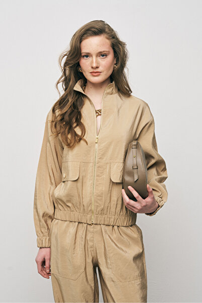 Orfeo Negro Women's Comfortable Functional Bomber Jacket with Elastic Waist a...