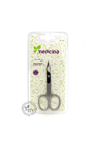 Beautytime مقص أظافر دقيق منحني من الفولاذ المقاوم للصدأ من ميديسينا