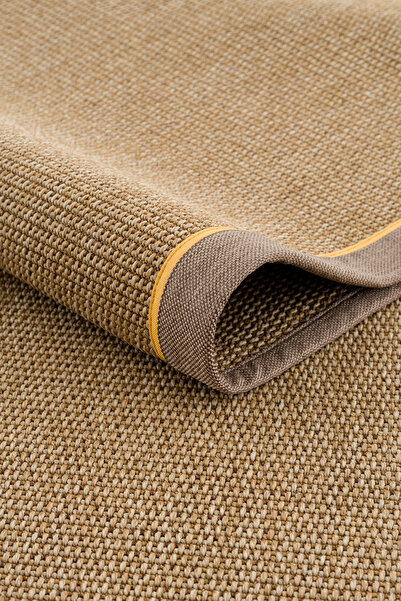 VEJA HOME Sahara Bordure B3610C Natural Mink Yellow Bordered Sisal Woven Carp...