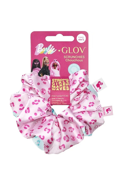 GLOV Barbie Elastic de par marimea L, 2 bucati, roz si albastru