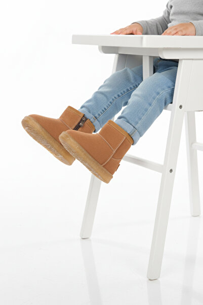 AYAKMOD Βρεφικά μποτάκια με γούνα εσωτερικά και φερμουάρ 1212 B