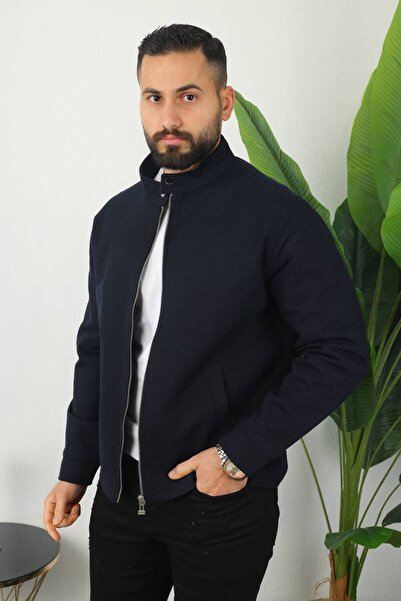 BASEL.CO Textured, Flexible, Comfortable Fabric Jacket with Snap Collar