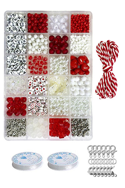 By MO Accessories Set de bijuterii cu mărgele Marteniçka într-o cutie cu 24 d...