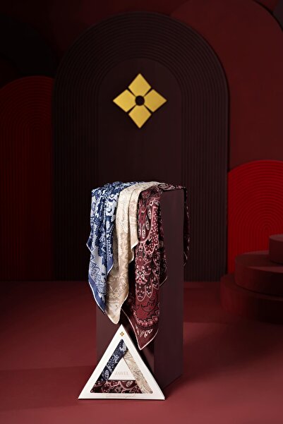 JAWEL Women's Capua Soft Scarf Pack (Navy Blue-Claret Red-Milk Coffee)