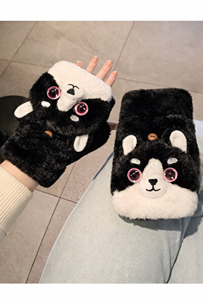 MD Moda Accessories Peluş Köpek Figürlü Eldiven