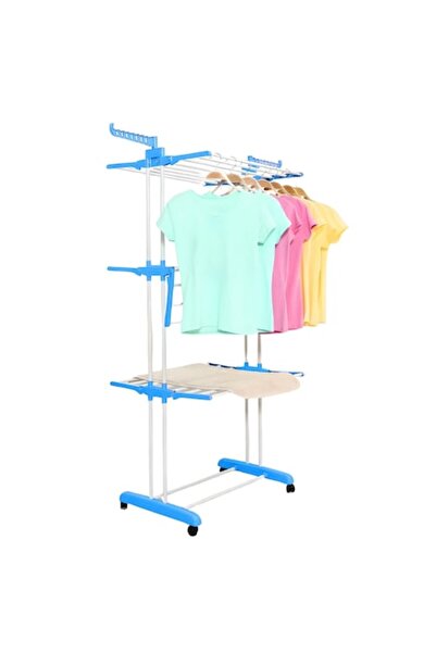 dalimag 4-Level Clothes Drying Rack, Foldable, with Swivel Wheels