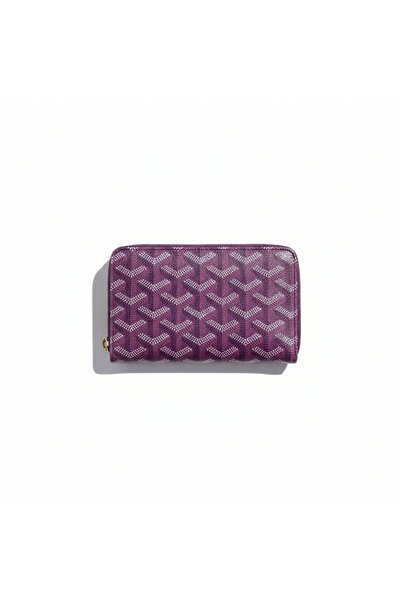 kaya wallet bag Mor Kadın Fermuarlı Cüzdan Desenli Şık Tasarım 15x10 cm Kutulu