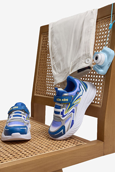 Tonny Black Children's Unisex Sax Yellow Eva Faylon Sole Velcro Rubber Laced ...