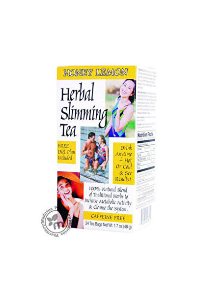 21st Century أكياس شاي أعشاب بالعسل والليمون للتنحيف - خالية من الكافيين