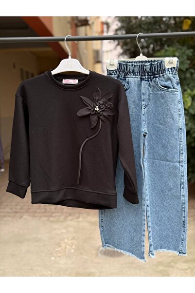 Linoş Kids Kız Çocuk Alt Üst Geniş Paça Pantolonlu Takım Kız Çocuk Bayramlık ...