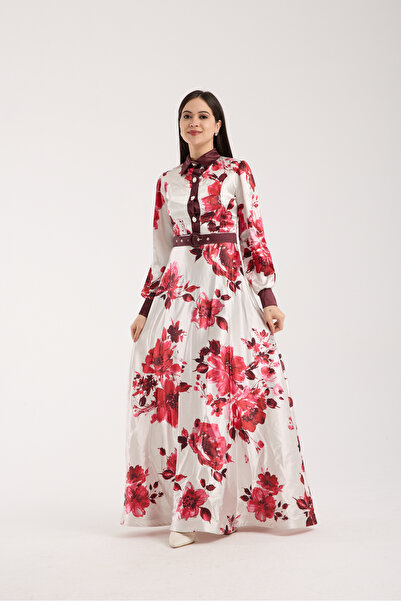 Stylish Stylish satin dress in elegant red