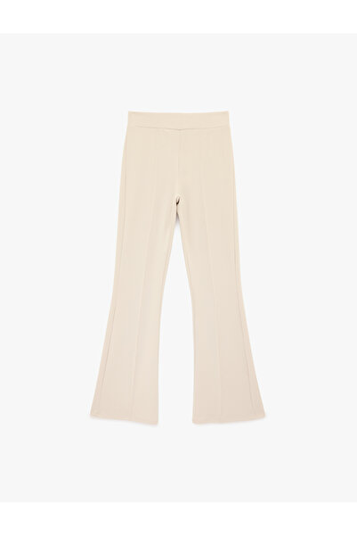 Koton Modal Blend Flared Sweatpants with Stitching Detail