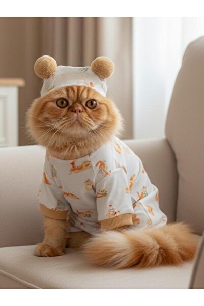 Kemique طقم بذلة وقبعة للقطط من بوبى بي جي |   قماش قطني ممشط |   يقلل من تسا...
