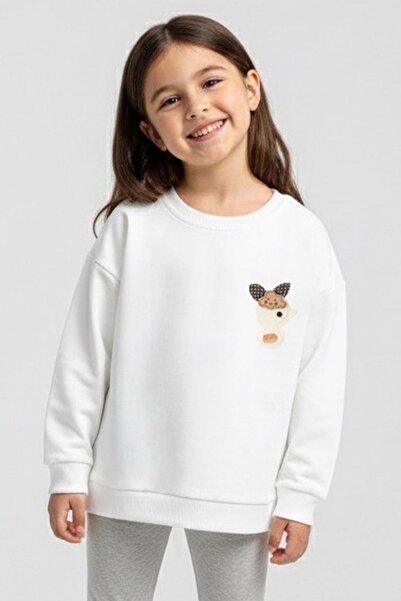 Breeze Girl's Sweatshirt Happy Cloud & Cute Chick with Accessory Detail, Ages...