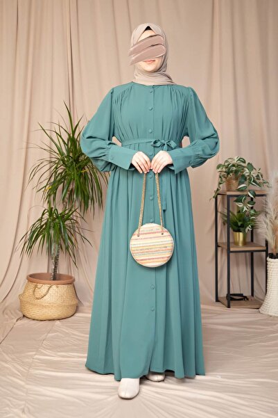 Nissra Ankanoor с набрани рамене, дълъг, с копчета Ferace ANKA265130