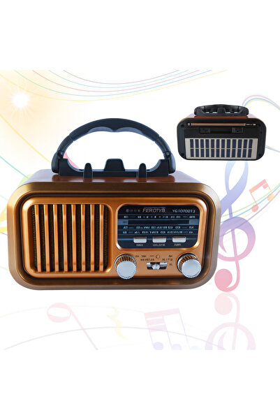 OEM Radio retro FEROTYB cu panou solar – Design clasic, funcții moderne