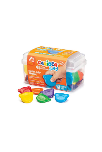 CARIOCA Set of 48 Teddy Wax Crayons