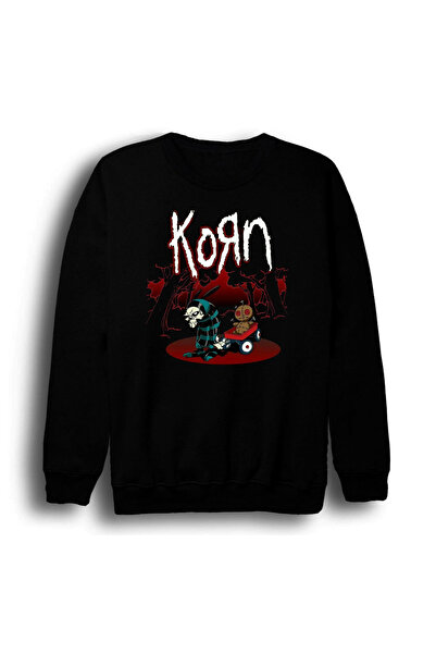 fame-stoned Korn - Issues - Hanorac negru unisex cu imprimeu album, 100% bumb...