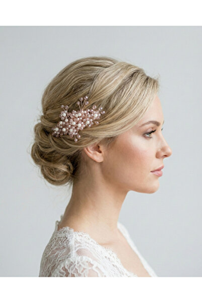 gelinmz Bridal Hair Comb with Dense Pearls and Crystal Stones – Handmade Hair...