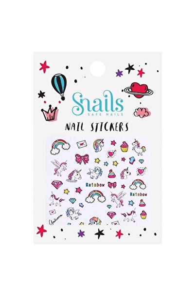 Snails ملصقات أظافر AE022 بتصميم وحيد القرن (SP) (D)