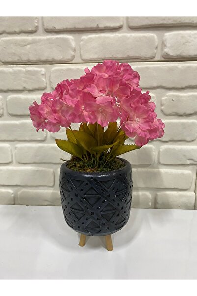 çiçek rengi dekor زهرة هورتينا الاصطناعية من يابا بينك بـ 7 فروع - زهرة زخرفي...