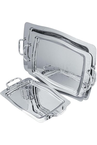 ALSAIF 3-Piece Rectangular Serving Tray with Side Handles