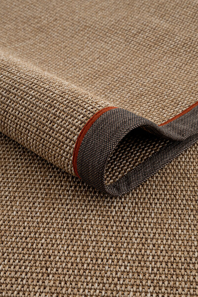 VEJA HOME Sahara Bordure B3610B Natural Brown Orange Border Sisal Woven Carpe...