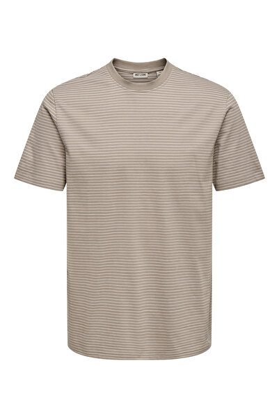 Only & Sons ONSFRED LIFE RLX SS STRIPE TEE NOOS Tricou maro pentru bărbați - ...