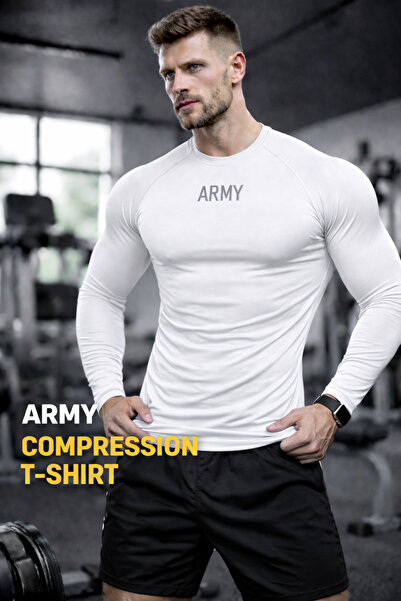 GAZELMANYA ARMY Premium Compression Short Long Fitness Body Gym Sportist cu m...