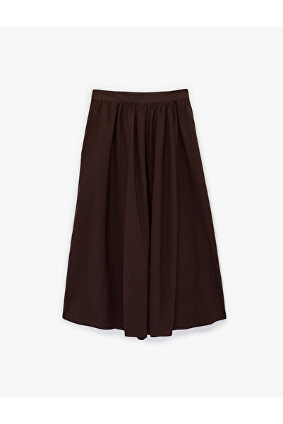 Koton Normal Waist Comfortable Fit A-Line Long Pleated Skirt