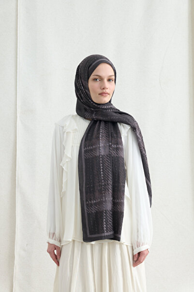 cs camellia scarf Șal în carouri - Antracit