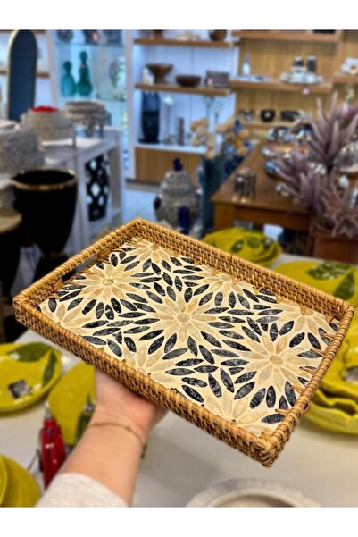 Sever RATTAN SEDEFLİ TEPSİ 23X32X3CM