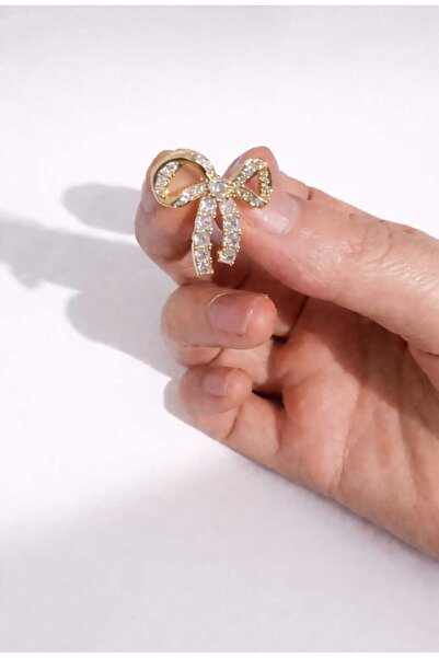 ÖZÜM TAKI Women's Zircon Stone Butterfly Model Earrings