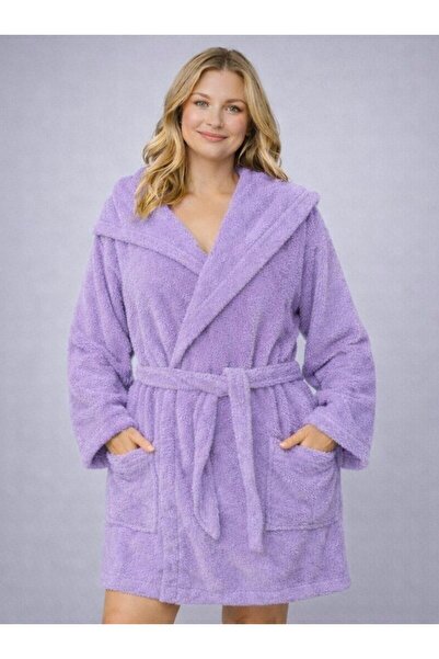 EMİLLİE Double Bathrobe with Hood - 100% Cotton