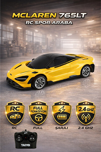 YILDIRIM OYUNCAK Uzaktan Kumandalı Full Fonksiyon Şarjlı Mclaren 765LT RC Spo...