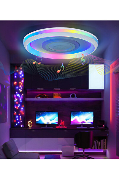 zyteq Plafoniera LED Smart 74W RGB, BT muzica, telecomanda, Tuya/Smart Life, lumina calda/rece APP