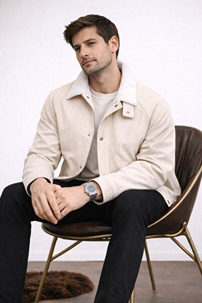 BASEL.CO Μπουφάν με υφή βάφλας και βελούδινη λεπτομέρεια στο γιακά