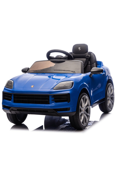 Kinderauto Mașină Porsche Cayenne electrică albastră pentru copii cu telecomandă